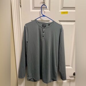 Mens Cuts Long Sleeve Henley Shirt